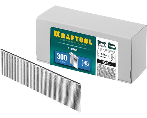Гвозди для нейлера тип 18GA (47/300/F) 45 мм, 5000 шт. KRAFTOOL 31785-45