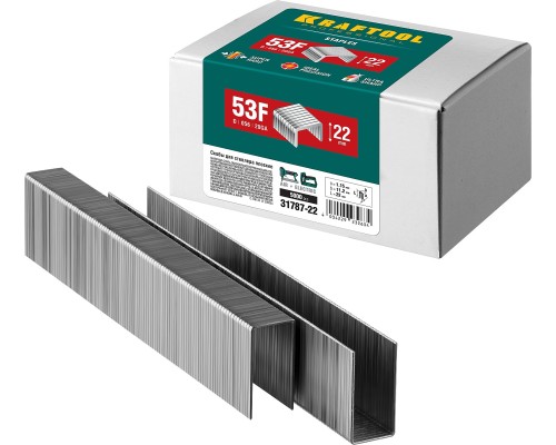 Скобы для степлера тип 20GA (53F/D/056) 22 мм, 5000 шт. KRAFTOOL 31787-22