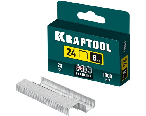 Скобы для плайера 8 мм, тип 24, 1000 шт. KRAFTOOL 31724-08