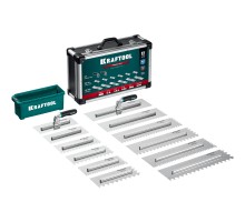 Набор нержавеющих гребенок со сменной 2к ручкой в пластиковом кейсе 280х115 мм (6шт)-480х130 мм (6шт) KRAFTOOL 33268-H12