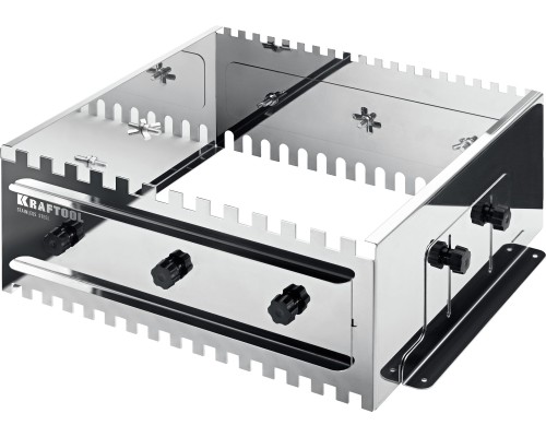 Раздвижная гребенка для плитки BUNKER-4 зуб 8, 10, 12 мм, полукруг 10х20 мм, нерж. сталь KRAFTOOL 08081