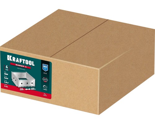 Раздвижная гребенка для плитки BUNKER-4 зуб 8, 10, 12 мм, полукруг 10х20 мм, нерж. сталь KRAFTOOL 08081