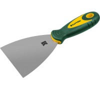 Шпатель 100 мм, x-образное профилированное полотно, двухкомпонентная ручка, нержавеющий KRAFTOOL 10035-100