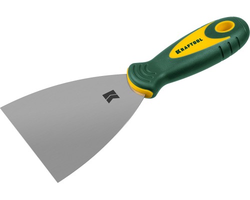 Шпатель 100 мм, x-образное профилированное полотно, двухкомпонентная ручка, нержавеющий KRAFTOOL 10035-100