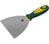 Шпатель 125 мм, x-образное профилированное полотно, двухкомпонентная ручка, нержавеющий KRAFTOOL 10035-125