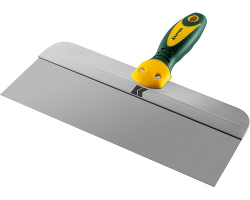 Фасадный шпатель 300 мм, широкое полотно, алюминиевая направляющая, двухкомпонентная ручка, нержавеющий KRAFTOOL 10036-300
