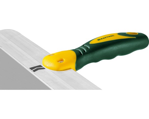 Фасадный шпатель 350 мм, широкое полотно, алюминиевая направляющая, двухкомпонентная ручка, нержавеющий KRAFTOOL 10036-350