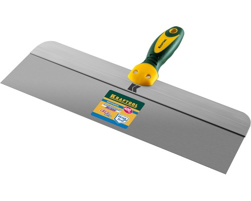 Фасадный шпатель 400 мм, широкое полотно, алюминиевая направляющая, двухкомпонентная ручка, нержавеющий KRAFTOOL 10036-400