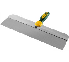 Фасадный шпатель 450 мм, широкое полотно, алюминиевая направляющая, двухкомпонентная ручка, нержавеющий KRAFTOOL 10036-450