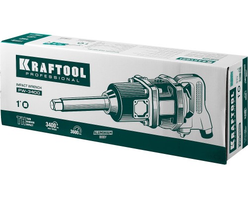 Ударный пневматический гайковерт PW-3400, 1", 3400 Н·м KRAFTOOL 64200