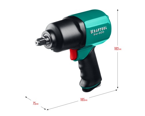 Ударный пневматический гайковерт PW-900, 1/2", 880 Н·м KRAFTOOL 64210