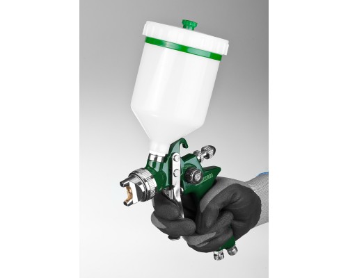 Пневматический краскопульт с верхним бачком AirKraft, HVLP, 1.7 мм KRAFTOOL 06522-1.7
