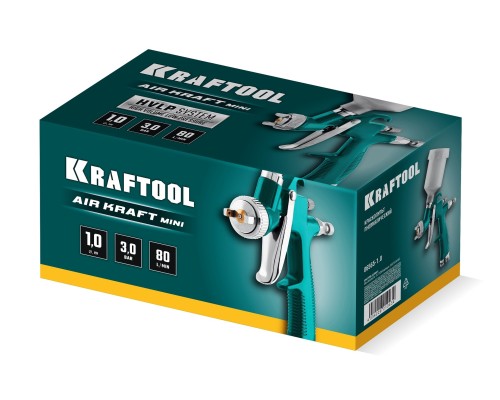 Пневматический краскопульт с верхним бачком AIRKRAFT MINI, HVLP, 1 мм KRAFTOOL 06565-1.0