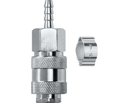 Переходник штуцер "елочка", 6 мм-рапид муфта, сxомутом KRAFTOOL 06596-06