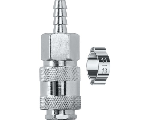 Переходник штуцер "елочка", 8 мм-рапид муфта, сxомутом KRAFTOOL 06596-08