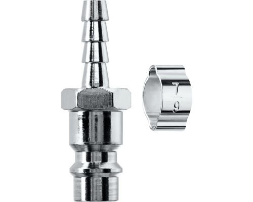 Переходник штуцер "елочка", 6 мм-рапид штуцер, сxомутом KRAFTOOL 06597-06