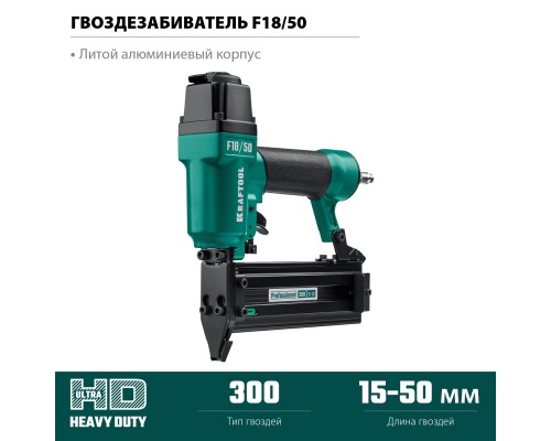 Пневматический нейлер для гвоздей 18Ga тип 300 F18/50 KRAFTOOL 31961