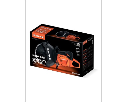 Бензорез по бетону (бетонорез) 4800 Вт, 400 мм, диск в комплекте KRAFTOOL K970-16 H
