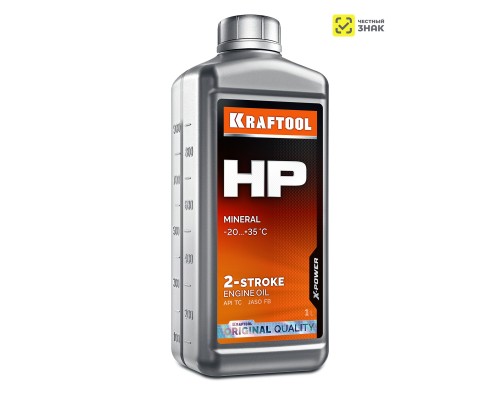 Минеральное масло для 2-тактных двигателей HP 1 л KRAFTOOL 41502-1