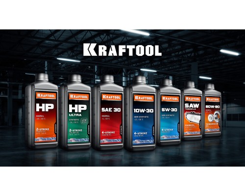 Полусинтетическое масло для 4-тактных двигателей 10W-30, 1 л KRAFTOOL 41513-1
