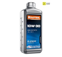 Полусинтетическое масло для 4-тактных двигателей 10W-30, 1 л KRAFTOOL 41513-1