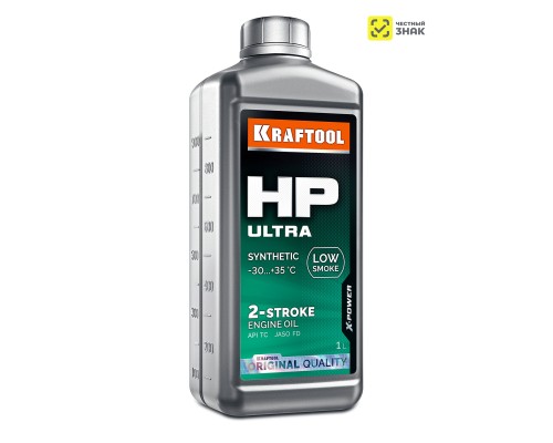 Cинтетическое масло для 2-тактных двигателей HP Ultra, 1 л KRAFTOOL 41501-1