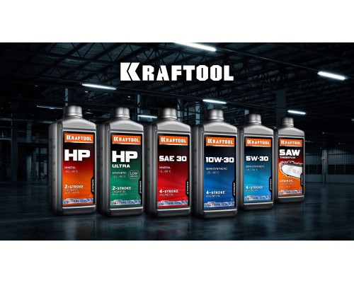 Cинтетическое масло для 2-тактных двигателей HP Ultra, 1 л KRAFTOOL 41501-1
