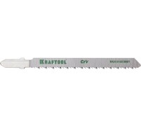 Полотна для лобзика T101BR, EU-хвост., по дереву, шаг 2.5 мм, 75 мм, 2 шт. KRAFTOOL 159516-2,5