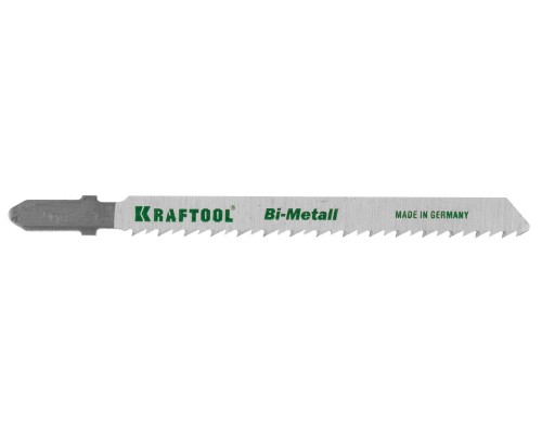 Полотна для лобзика T101BF, EU-хвост., по дереву Bi-Met, шаг 2.5 мм, 75 мм, 2 шт. KRAFTOOL 159507-2,5