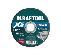 Отрезной диск по нержавеющей стали для УШМ X5 INOX 125x1.0 мм KRAFTOOL 36256-125-1.0_z01