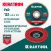Круг лепестковый керамический торцевой по нержавеющей стали 125x22.2 мм, P60 KRAFTOOL 36598-125-60
