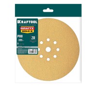 Шлифовальный круг на липучке 9 отв. Giraffe GOLD-9 225 мм, Р80 KRAFTOOL 35651-080