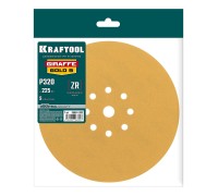Шлифовальный круг на липучке 9 отв. Giraffe GOLD-9 225 мм, Р320 KRAFTOOL 35651-320