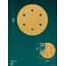 Шлифовальный круг на липучке 6 отв. Giraffe GOLD-6 225 мм, Р80 KRAFTOOL 35652-080
