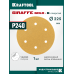 Шлифовальный круг на липучке 6 отв. Giraffe GOLD-6 225 мм, Р240 KRAFTOOL 35652-240