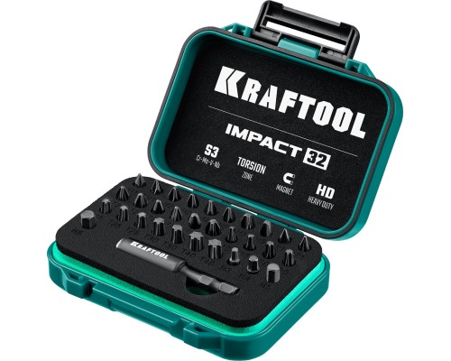 Набор ударных бит Impact-32, 32 шт. KRAFTOOL 26066-H32
