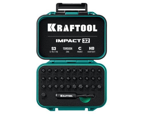 Набор ударных бит Impact-32, 32 шт. KRAFTOOL 26066-H32