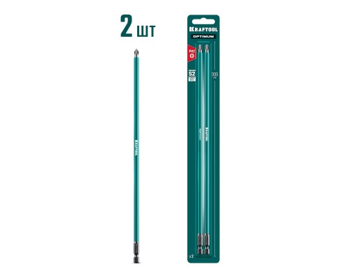 Биты OPTIMUM PH 2, 300 мм, 2 шт. KRAFTOOL 26122-2-300-2