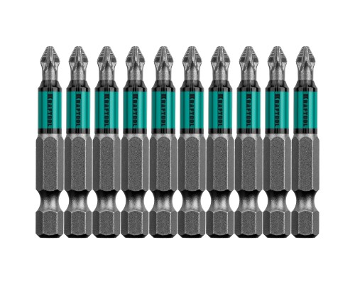 Биты Optimum PZ2, 50 мм, 10 шт. KRAFTOOL 26124-2-50-10