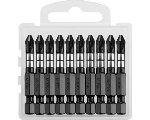 Ударные биты Impact PH2, 50 мм, 10 шт. KRAFTOOL 26191-2-50-S10
