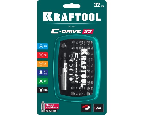 Набор многофункциональных бит C-Drive 32, 32шт. KRAFTOOL 26067-H32