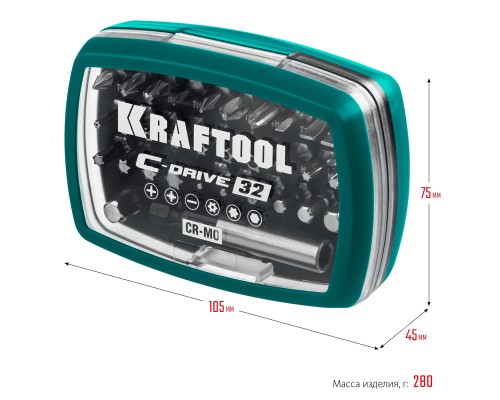 Набор многофункциональных бит C-Drive 32, 32шт. KRAFTOOL 26067-H32