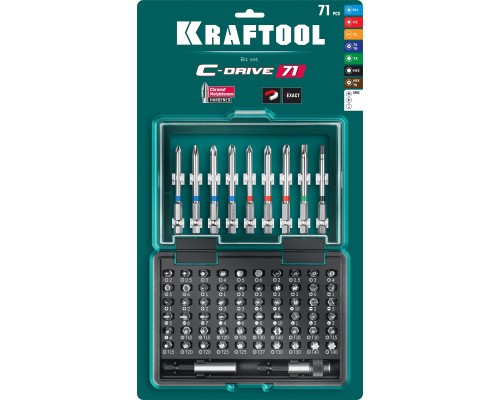 Набор многофункциональных бит C-Drive 71, 71 шт. KRAFTOOL 26067-H71