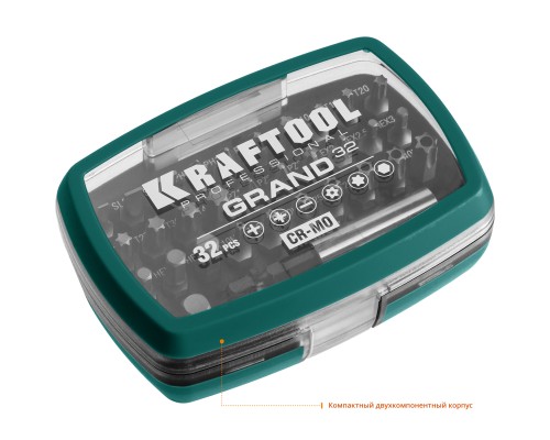 Набор бит Grand-32, с магнитным адаптером 32 шт. KRAFTOOL 26083-H32