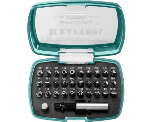 Набор специальных бит Special-32, с адаптером 32 шт. KRAFTOOL 2610-H32