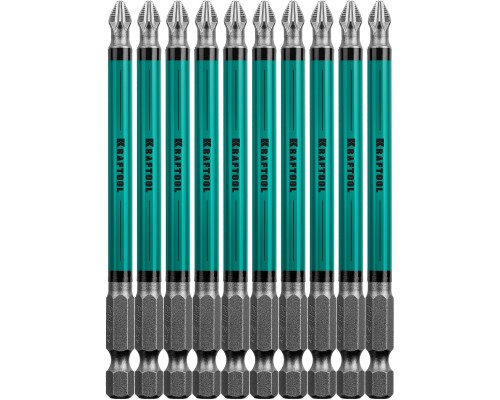 Биты Optimum, PH2, 100 мм, 10 шт. KRAFTOOL 26122-2-100-10
