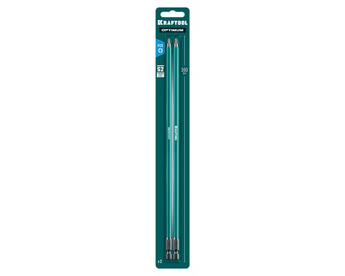 Биты OPTIMUM PZ 2, 300 мм, 2 шт. KRAFTOOL 26124-2-300-2