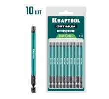 Биты OPTIMUM TX 40, 100 мм, 10 шт. KRAFTOOL 26126-40-100-S10