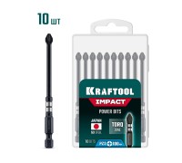 Ударные биты Impact PZ 2, 100 мм, 10 шт. KRAFTOOL 26193-2-100-S10
