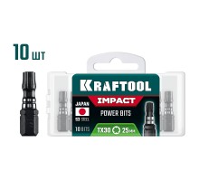 Ударные биты Impact TX 30, 25 мм, 10 шт KRAFTOOL 26195-30-25-S10